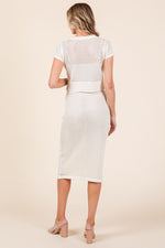 Load image into Gallery viewer, Open-Knit Sweater Cardigan Sweater Skirt Set | ABJT7500ABJB7501