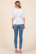 Load image into Gallery viewer, Allover Eyelet Short Sleeve Top | ABET7500