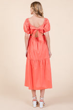 Load image into Gallery viewer, Puff Sleeve Midi Dress | ABND0807