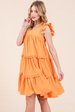 Load image into Gallery viewer, Ruffle Sleeve Mini Dress | ABSD7529