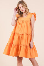 Load image into Gallery viewer, Ruffle Sleeve Mini Dress | ABSD7529