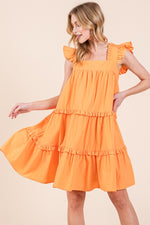 Load image into Gallery viewer, Ruffle Sleeve Mini Dress | ABSD7529