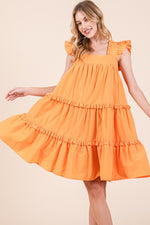 Load image into Gallery viewer, Ruffle Sleeve Mini Dress | ABSD7529