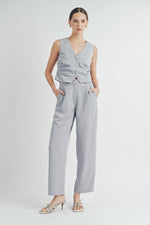 Load image into Gallery viewer, Side Pleats Vest & Pleated Pants SET | ABJT7546ABJB7547