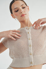 Load image into Gallery viewer, Open-Knit Sweater Cardigan Sweater Skirt Set | ABJT7500ABJB7501