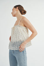 Load image into Gallery viewer, Floral Mesh Cami Top | ABET7511