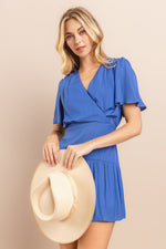 Load image into Gallery viewer, Short Bell-sleeve Mini Dress / S#ABDD0153