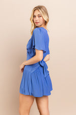 Load image into Gallery viewer, Short Bell-sleeve Mini Dress / S#ABDD0153