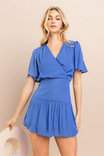 Load image into Gallery viewer, Short Bell-sleeve Mini Dress / S#ABDD0153