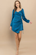 Load image into Gallery viewer, Overlap Shirring Mini Dress / ABDD0167