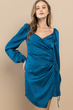 Load image into Gallery viewer, Overlap Shirring Mini Dress / ABDD0167