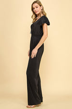 Load image into Gallery viewer, Pleated Shiny Jumpsuit / S#ABHJ0102