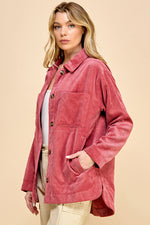 Load image into Gallery viewer, Boyfriend Oversized Corduroy Shacket / S#AIB3014