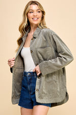 Load image into Gallery viewer, Boyfriend Oversized Corduroy Shacket / S#AIB3014
