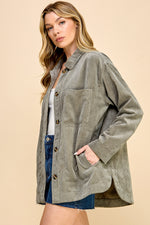 Load image into Gallery viewer, Boyfriend Oversized Corduroy Shacket / S#AIB3014