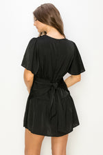 Load image into Gallery viewer, Short Bell-sleeve Mini Dress / S#ABDD0153