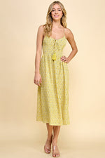 Load image into Gallery viewer, Cami Bow Front Midi Dress / S#HD5053