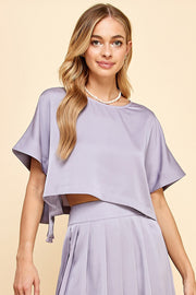 Satin Cropped Top / S#ABHT0120