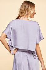 Load image into Gallery viewer, Satin Cropped Top / S#ABHT0120
