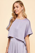 Load image into Gallery viewer, Satin Cropped Top / S#ABHT0120
