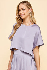 Satin Cropped Top / S#ABHT0120