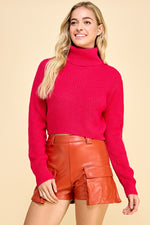 Load image into Gallery viewer, Turtle Neck Crip Sweater I ABHS0137
