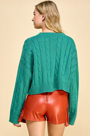 Cable Cropped Sweater I ABHS0138 I INSTOCK