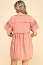 Load image into Gallery viewer, Vintage Wash Babydoll Tunic Dress | ABND0685

