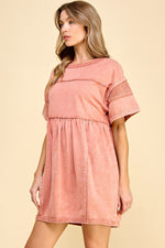 Load image into Gallery viewer, Vintage Wash Babydoll Tunic Dress | ABND0685
