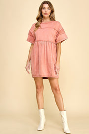 Vintage Wash Babydoll Tunic Dress | ABND0685