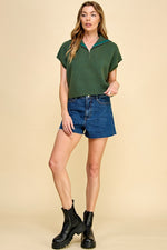 Load image into Gallery viewer, Sleeveless Zip Front High Neck Sweatshirt | ABNS0661
