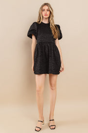 Floral Jacquard Mini Dress | ABND0708