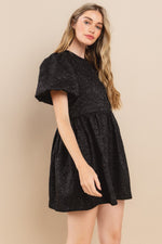 Load image into Gallery viewer, Floral Jacquard Mini Dress | ABND0708

