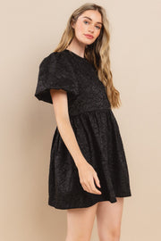 Floral Jacquard Mini Dress | ABND0708