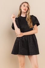 Load image into Gallery viewer, Floral Jacquard Mini Dress | ABND0708
