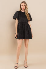 Load image into Gallery viewer, Floral Jacquard Mini Dress | ABND0708
