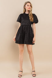 Floral Jacquard Mini Dress | ABND0708