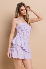 Load image into Gallery viewer, Shirring Ruffle Detail Cami Dress | ABND0817
