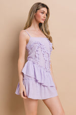 Load image into Gallery viewer, Shirring Ruffle Detail Cami Dress | ABND0817
