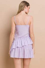 Shirring Ruffle Detail Cami Dress | ABND0817