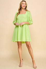 Square Neckline Mini Dress | ABND0800