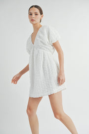 3D Chiffon Flower Mini Dress | ABND0803