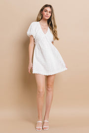 3D Chiffon Flower Mini Dress | ABND0803