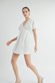 3D Chiffon Flower Mini Dress | ABND0803