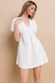 3D Chiffon Flower Mini Dress | ABND0803