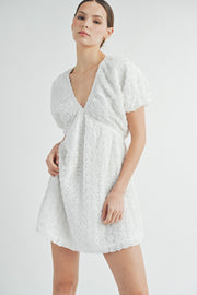 3D Chiffon Flower Mini Dress | ABND0803