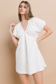 3D Chiffon Flower Mini Dress | ABND0803