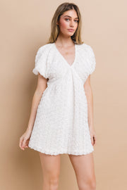 3D Chiffon Flower Mini Dress | ABND0803