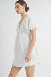 3D Chiffon Flower Mini Dress | ABND0803