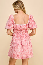 Load image into Gallery viewer, 3D Mesh Babydoll Mini Dress | ABND0802
